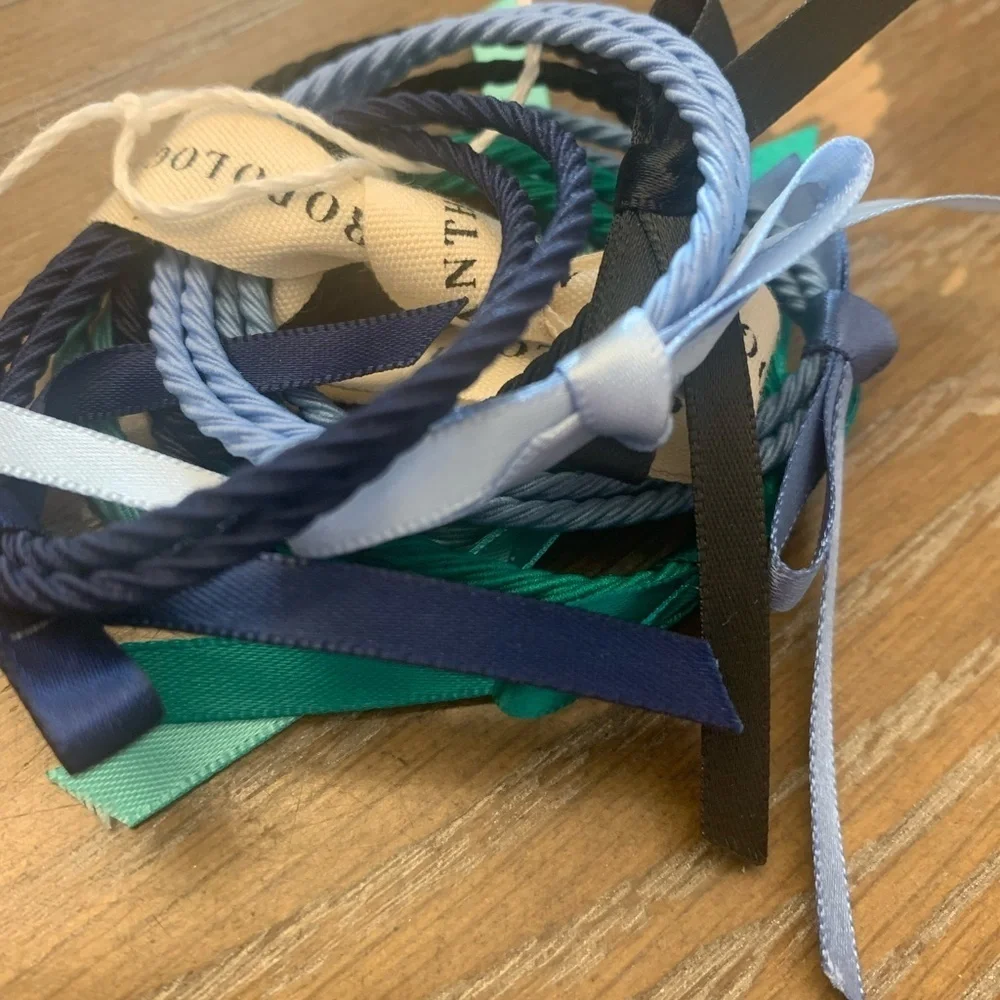 Anthropologie Satin Twist Hair Ties new 6 pack